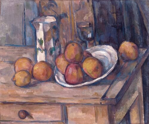 Cezanne, natura morta con mele