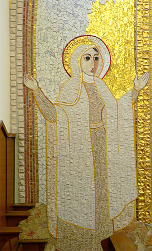 S.Monica, mosaico dalla Cappella di S. Monica nel Collegio Internazionale dei Padri Agostiniani